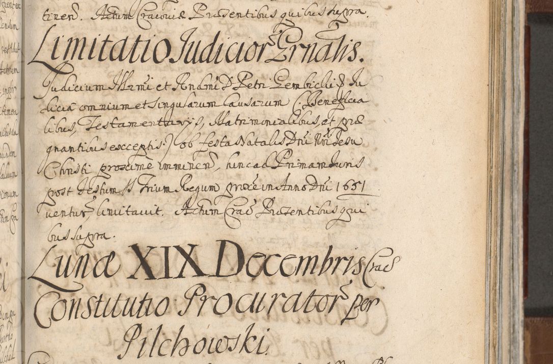 Zdjęcie nr 903 dla obiektu archiwalnego: Acta actorum, decretorum, sententiarum, erectionum, confirmationum, institutionum, resignationum, constitutionum, provisionum, quietationum, submissionum, protestationum, substitutionum R. D. Petri Gembicki, episcopi Cracoviensis, ducis Severiae in a. D. 1650 et 1651 acticatorum. Volumen V