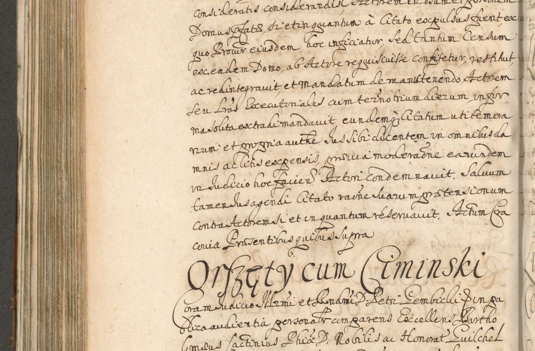 Zdjęcie nr 902 dla obiektu archiwalnego: Acta actorum, decretorum, sententiarum, erectionum, confirmationum, institutionum, resignationum, constitutionum, provisionum, quietationum, submissionum, protestationum, substitutionum R. D. Petri Gembicki, episcopi Cracoviensis, ducis Severiae in a. D. 1650 et 1651 acticatorum. Volumen V