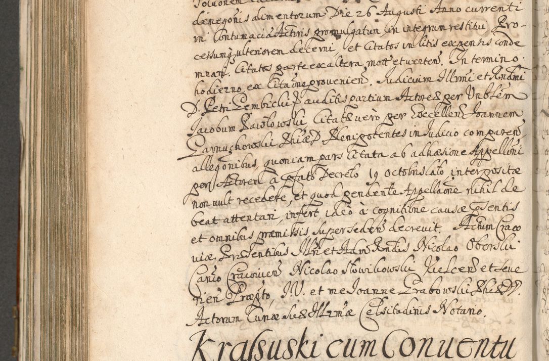 Zdjęcie nr 890 dla obiektu archiwalnego: Acta actorum, decretorum, sententiarum, erectionum, confirmationum, institutionum, resignationum, constitutionum, provisionum, quietationum, submissionum, protestationum, substitutionum R. D. Petri Gembicki, episcopi Cracoviensis, ducis Severiae in a. D. 1650 et 1651 acticatorum. Volumen V