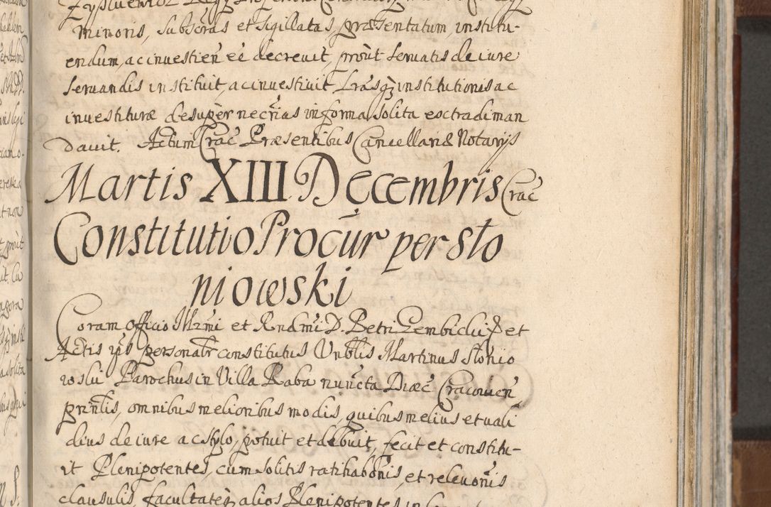 Zdjęcie nr 887 dla obiektu archiwalnego: Acta actorum, decretorum, sententiarum, erectionum, confirmationum, institutionum, resignationum, constitutionum, provisionum, quietationum, submissionum, protestationum, substitutionum R. D. Petri Gembicki, episcopi Cracoviensis, ducis Severiae in a. D. 1650 et 1651 acticatorum. Volumen V