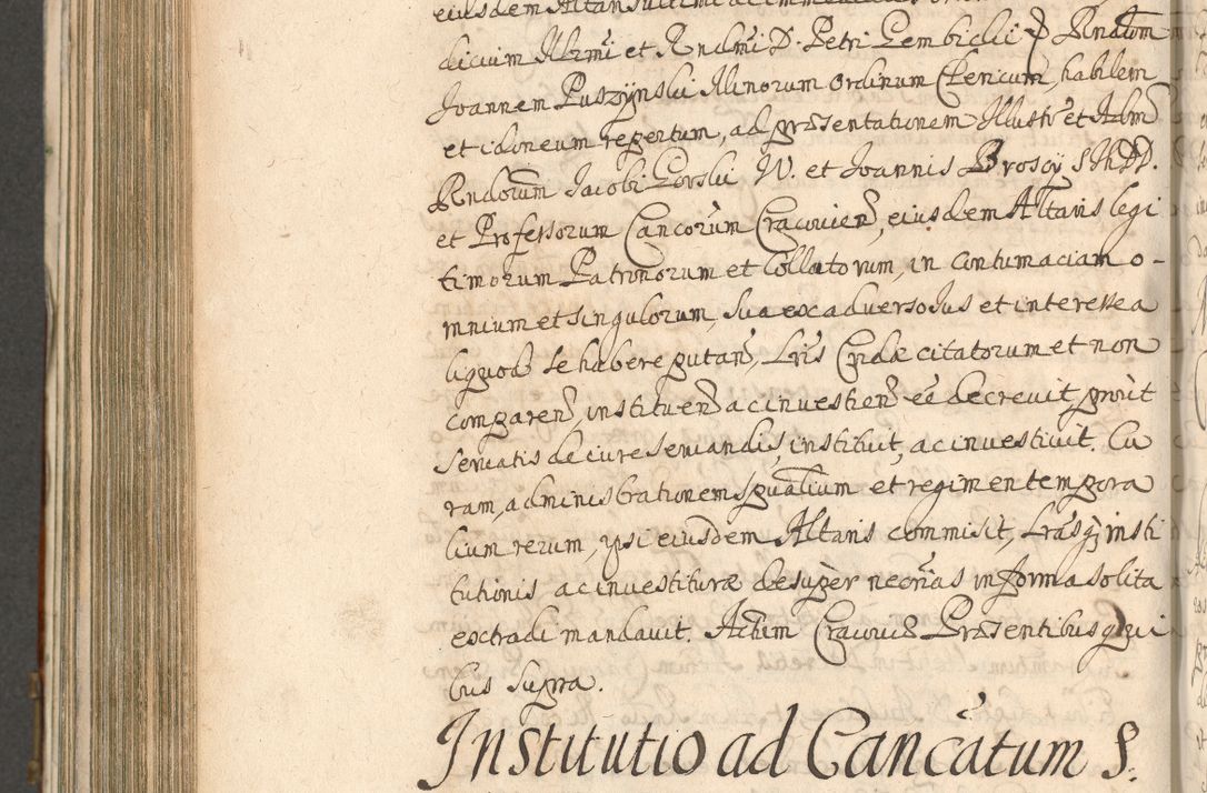 Zdjęcie nr 886 dla obiektu archiwalnego: Acta actorum, decretorum, sententiarum, erectionum, confirmationum, institutionum, resignationum, constitutionum, provisionum, quietationum, submissionum, protestationum, substitutionum R. D. Petri Gembicki, episcopi Cracoviensis, ducis Severiae in a. D. 1650 et 1651 acticatorum. Volumen V