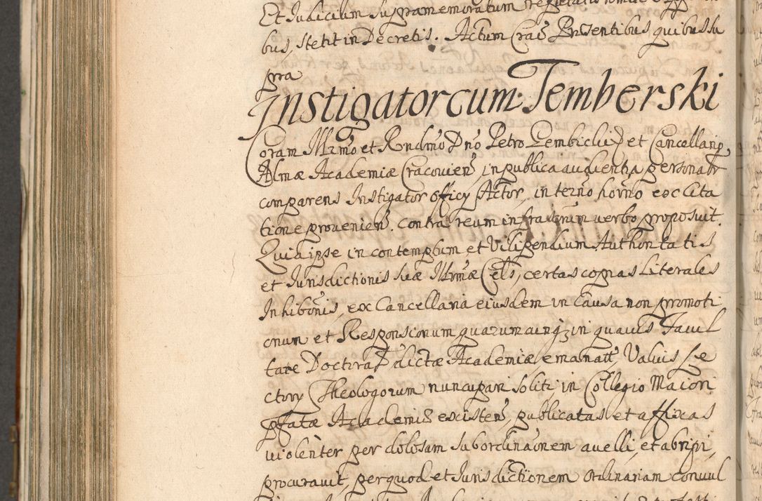 Zdjęcie nr 878 dla obiektu archiwalnego: Acta actorum, decretorum, sententiarum, erectionum, confirmationum, institutionum, resignationum, constitutionum, provisionum, quietationum, submissionum, protestationum, substitutionum R. D. Petri Gembicki, episcopi Cracoviensis, ducis Severiae in a. D. 1650 et 1651 acticatorum. Volumen V
