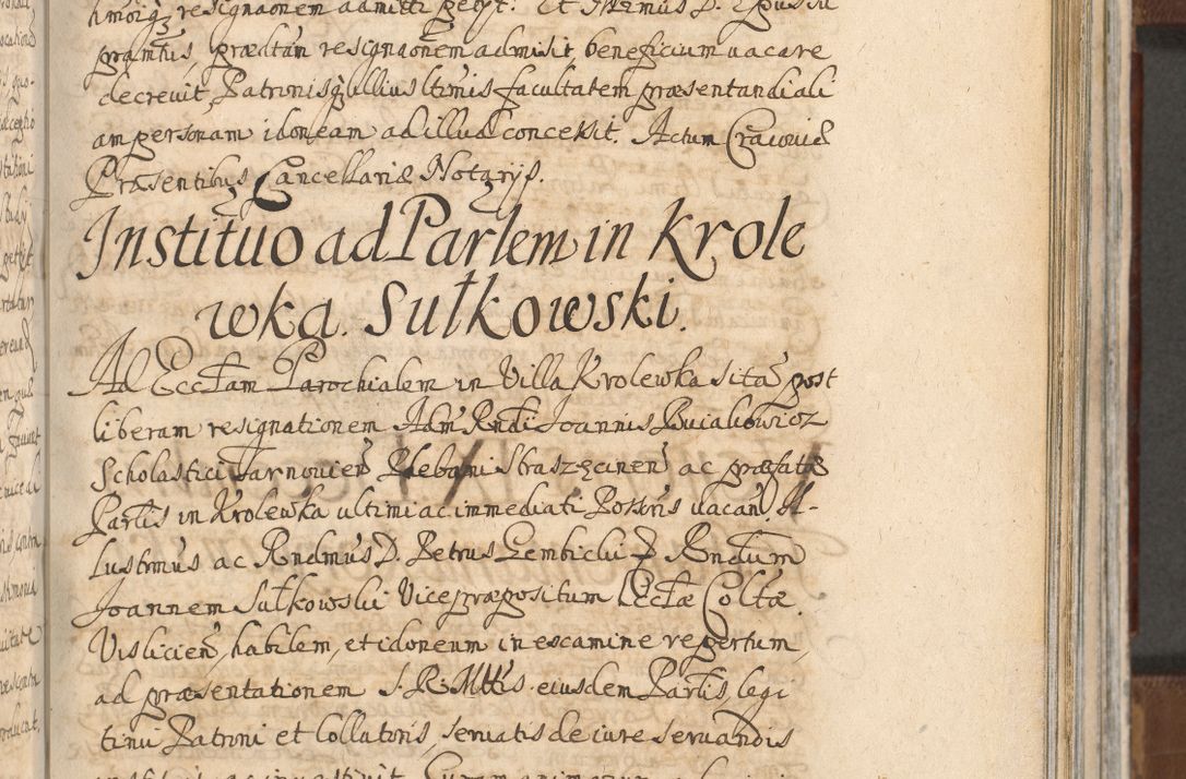 Zdjęcie nr 871 dla obiektu archiwalnego: Acta actorum, decretorum, sententiarum, erectionum, confirmationum, institutionum, resignationum, constitutionum, provisionum, quietationum, submissionum, protestationum, substitutionum R. D. Petri Gembicki, episcopi Cracoviensis, ducis Severiae in a. D. 1650 et 1651 acticatorum. Volumen V