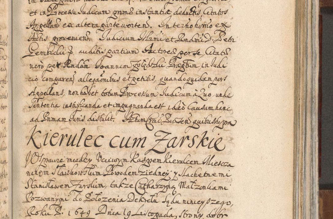 Zdjęcie nr 847 dla obiektu archiwalnego: Acta actorum, decretorum, sententiarum, erectionum, confirmationum, institutionum, resignationum, constitutionum, provisionum, quietationum, submissionum, protestationum, substitutionum R. D. Petri Gembicki, episcopi Cracoviensis, ducis Severiae in a. D. 1650 et 1651 acticatorum. Volumen V