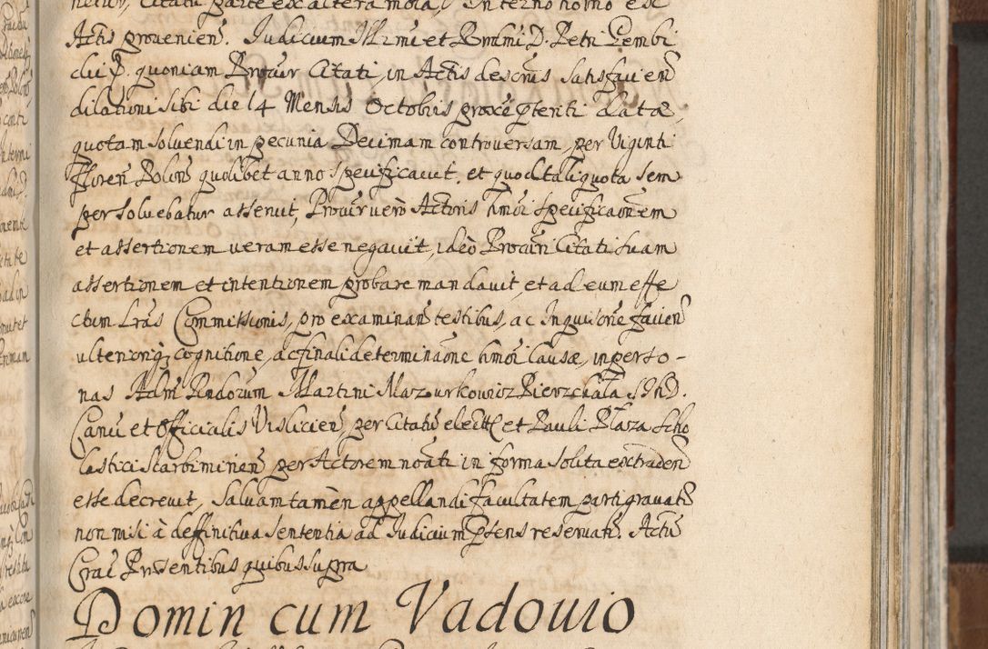 Zdjęcie nr 841 dla obiektu archiwalnego: Acta actorum, decretorum, sententiarum, erectionum, confirmationum, institutionum, resignationum, constitutionum, provisionum, quietationum, submissionum, protestationum, substitutionum R. D. Petri Gembicki, episcopi Cracoviensis, ducis Severiae in a. D. 1650 et 1651 acticatorum. Volumen V