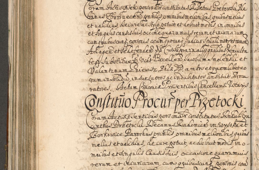 Zdjęcie nr 832 dla obiektu archiwalnego: Acta actorum, decretorum, sententiarum, erectionum, confirmationum, institutionum, resignationum, constitutionum, provisionum, quietationum, submissionum, protestationum, substitutionum R. D. Petri Gembicki, episcopi Cracoviensis, ducis Severiae in a. D. 1650 et 1651 acticatorum. Volumen V