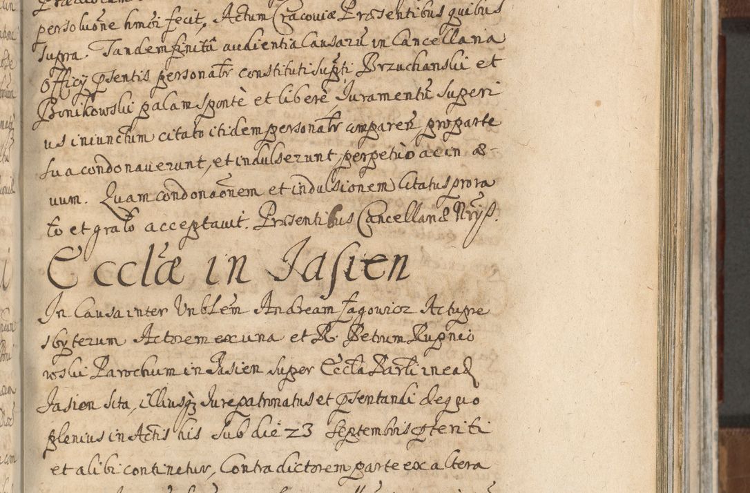Zdjęcie nr 811 dla obiektu archiwalnego: Acta actorum, decretorum, sententiarum, erectionum, confirmationum, institutionum, resignationum, constitutionum, provisionum, quietationum, submissionum, protestationum, substitutionum R. D. Petri Gembicki, episcopi Cracoviensis, ducis Severiae in a. D. 1650 et 1651 acticatorum. Volumen V