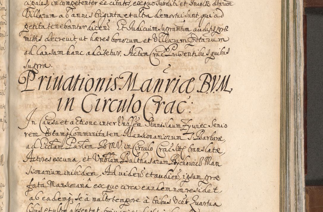 Zdjęcie nr 1202 dla obiektu archiwalnego: Acta actorum, decretorum, sententiarum, erectionum, confirmationum, institutionum, resignationum, constitutionum, provisionum, quietationum, submissionum, protestationum, substitutionum R. D. Petri Gembicki, episcopi Cracoviensis, ducis Severiae in a. D. 1650 et 1651 acticatorum. Volumen V
