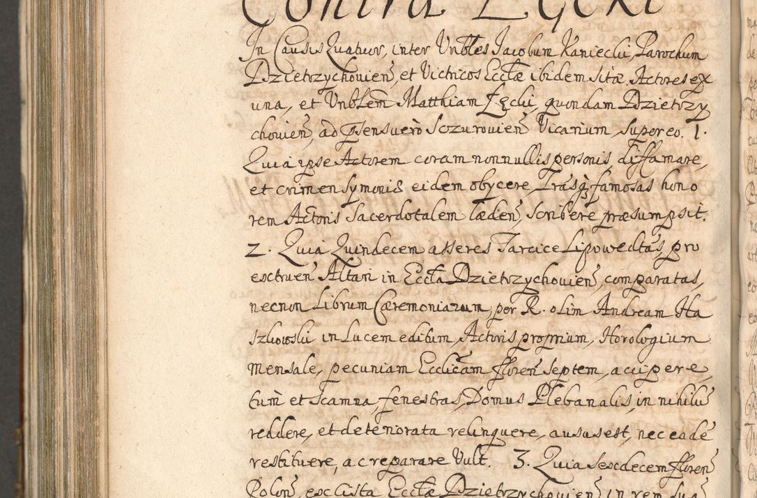 Zdjęcie nr 1201 dla obiektu archiwalnego: Acta actorum, decretorum, sententiarum, erectionum, confirmationum, institutionum, resignationum, constitutionum, provisionum, quietationum, submissionum, protestationum, substitutionum R. D. Petri Gembicki, episcopi Cracoviensis, ducis Severiae in a. D. 1650 et 1651 acticatorum. Volumen V