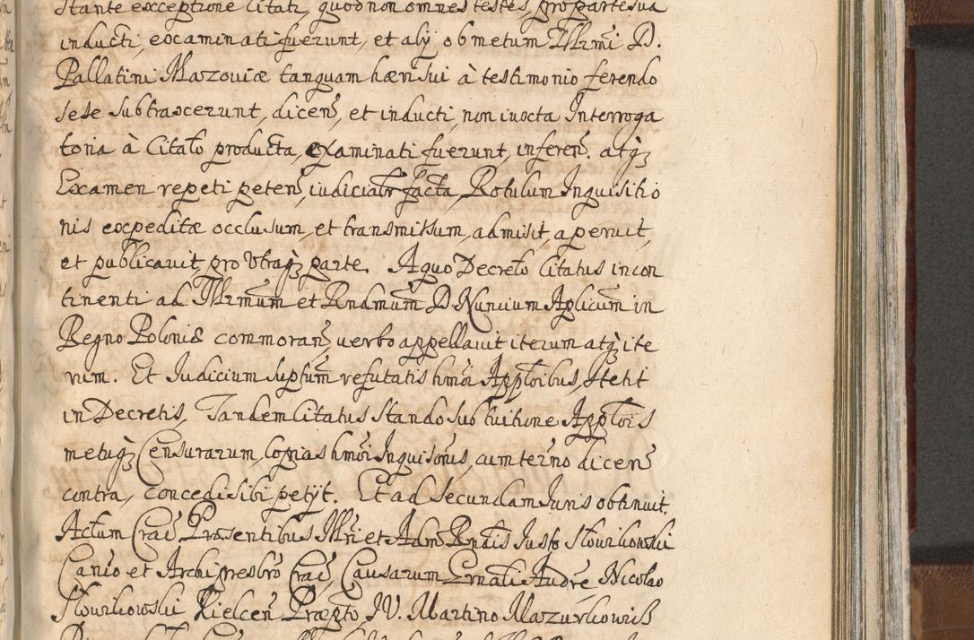 Zdjęcie nr 1200 dla obiektu archiwalnego: Acta actorum, decretorum, sententiarum, erectionum, confirmationum, institutionum, resignationum, constitutionum, provisionum, quietationum, submissionum, protestationum, substitutionum R. D. Petri Gembicki, episcopi Cracoviensis, ducis Severiae in a. D. 1650 et 1651 acticatorum. Volumen V