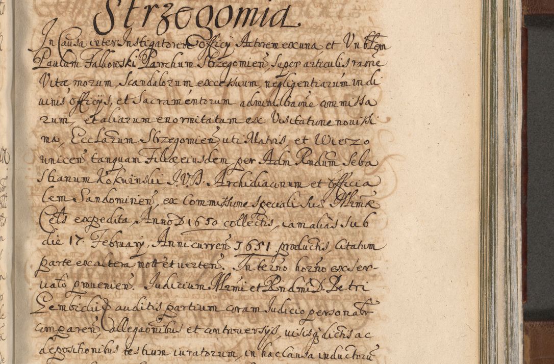 Zdjęcie nr 1194 dla obiektu archiwalnego: Acta actorum, decretorum, sententiarum, erectionum, confirmationum, institutionum, resignationum, constitutionum, provisionum, quietationum, submissionum, protestationum, substitutionum R. D. Petri Gembicki, episcopi Cracoviensis, ducis Severiae in a. D. 1650 et 1651 acticatorum. Volumen V