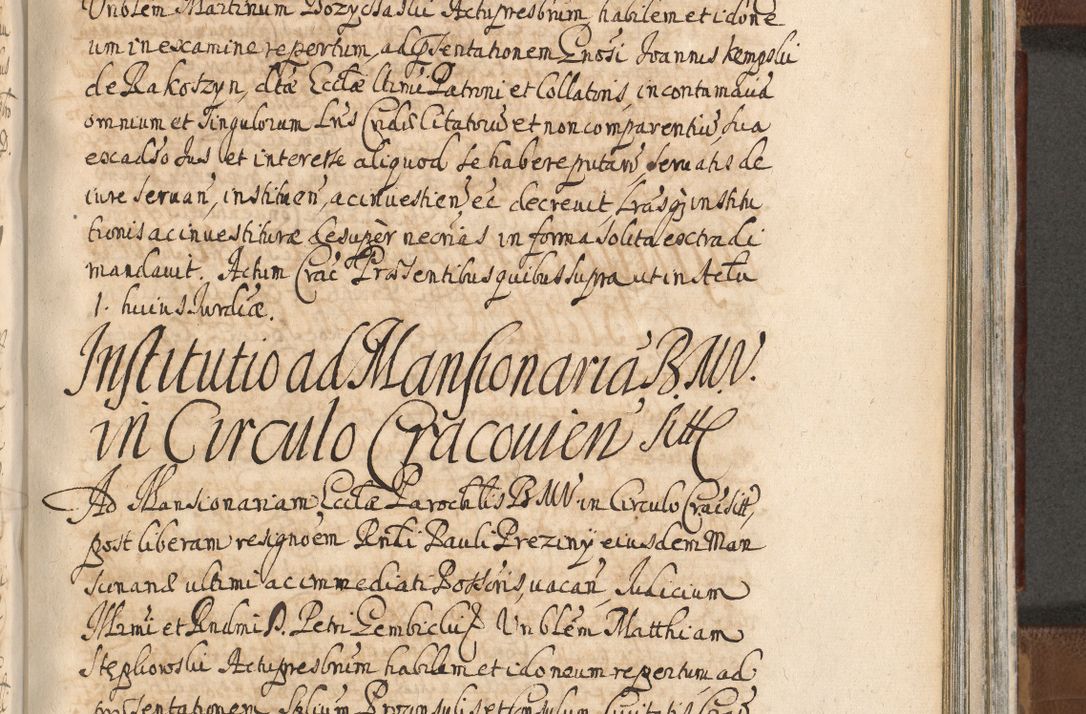 Zdjęcie nr 1182 dla obiektu archiwalnego: Acta actorum, decretorum, sententiarum, erectionum, confirmationum, institutionum, resignationum, constitutionum, provisionum, quietationum, submissionum, protestationum, substitutionum R. D. Petri Gembicki, episcopi Cracoviensis, ducis Severiae in a. D. 1650 et 1651 acticatorum. Volumen V