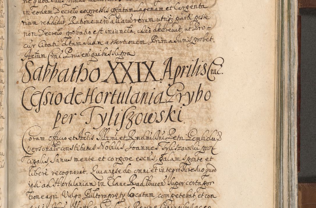 Zdjęcie nr 1170 dla obiektu archiwalnego: Acta actorum, decretorum, sententiarum, erectionum, confirmationum, institutionum, resignationum, constitutionum, provisionum, quietationum, submissionum, protestationum, substitutionum R. D. Petri Gembicki, episcopi Cracoviensis, ducis Severiae in a. D. 1650 et 1651 acticatorum. Volumen V