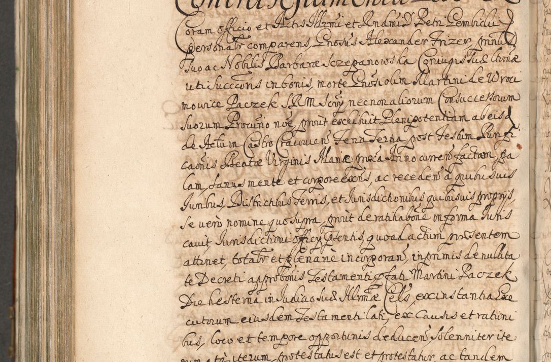 Zdjęcie nr 1169 dla obiektu archiwalnego: Acta actorum, decretorum, sententiarum, erectionum, confirmationum, institutionum, resignationum, constitutionum, provisionum, quietationum, submissionum, protestationum, substitutionum R. D. Petri Gembicki, episcopi Cracoviensis, ducis Severiae in a. D. 1650 et 1651 acticatorum. Volumen V