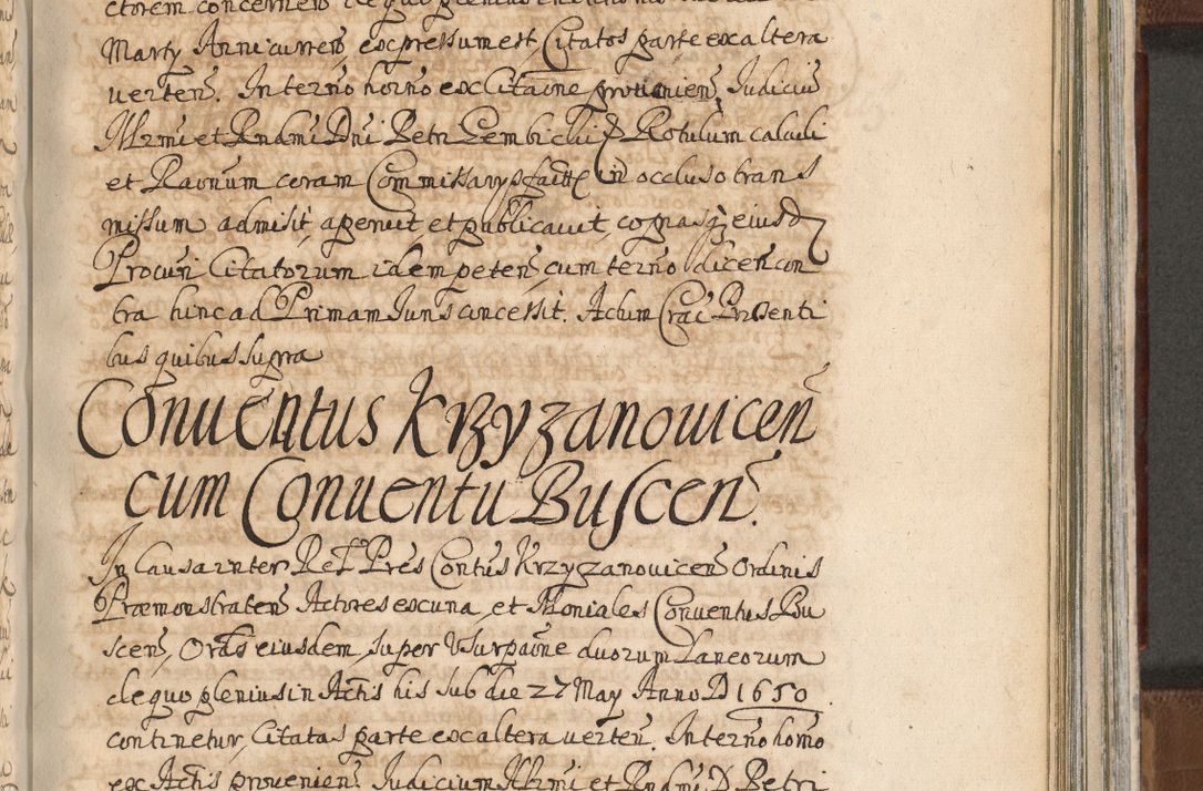 Zdjęcie nr 1156 dla obiektu archiwalnego: Acta actorum, decretorum, sententiarum, erectionum, confirmationum, institutionum, resignationum, constitutionum, provisionum, quietationum, submissionum, protestationum, substitutionum R. D. Petri Gembicki, episcopi Cracoviensis, ducis Severiae in a. D. 1650 et 1651 acticatorum. Volumen V
