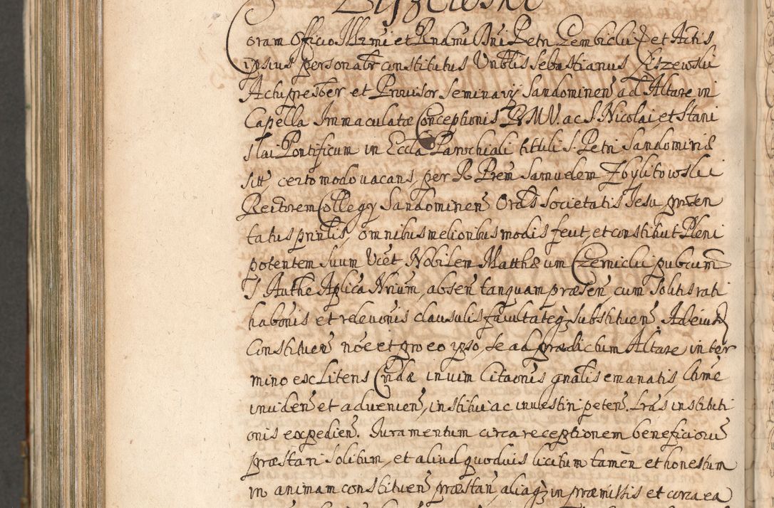 Zdjęcie nr 1155 dla obiektu archiwalnego: Acta actorum, decretorum, sententiarum, erectionum, confirmationum, institutionum, resignationum, constitutionum, provisionum, quietationum, submissionum, protestationum, substitutionum R. D. Petri Gembicki, episcopi Cracoviensis, ducis Severiae in a. D. 1650 et 1651 acticatorum. Volumen V
