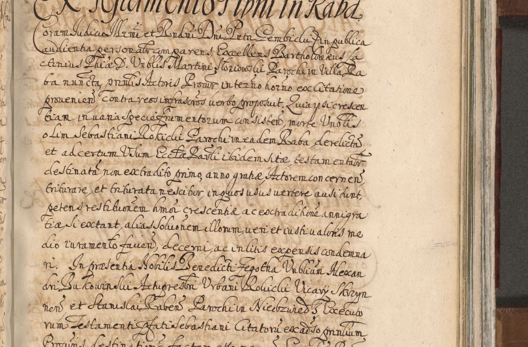 Zdjęcie nr 1150 dla obiektu archiwalnego: Acta actorum, decretorum, sententiarum, erectionum, confirmationum, institutionum, resignationum, constitutionum, provisionum, quietationum, submissionum, protestationum, substitutionum R. D. Petri Gembicki, episcopi Cracoviensis, ducis Severiae in a. D. 1650 et 1651 acticatorum. Volumen V