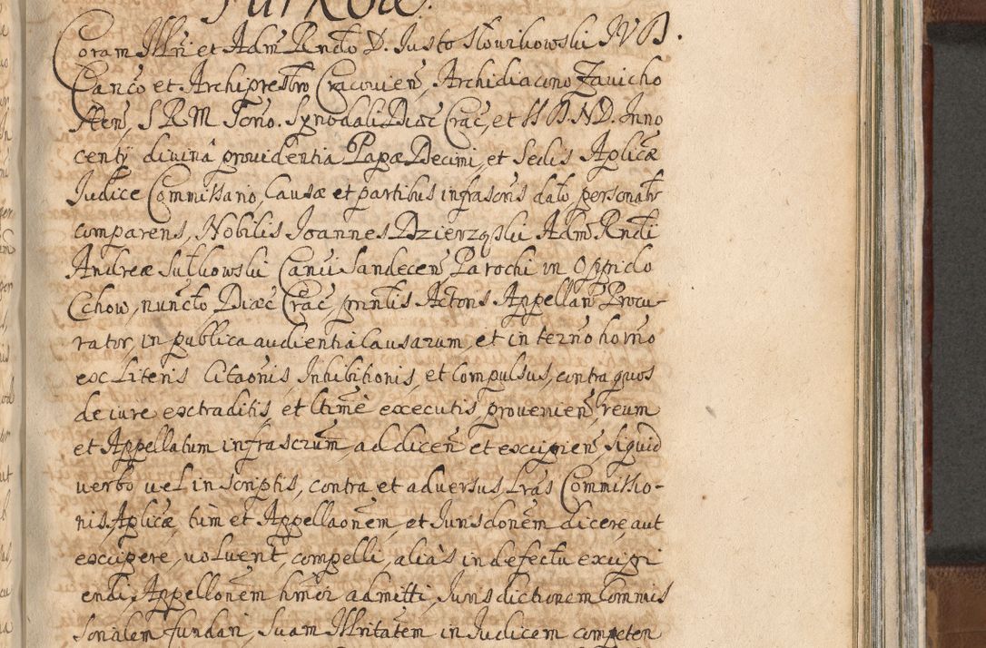 Zdjęcie nr 1146 dla obiektu archiwalnego: Acta actorum, decretorum, sententiarum, erectionum, confirmationum, institutionum, resignationum, constitutionum, provisionum, quietationum, submissionum, protestationum, substitutionum R. D. Petri Gembicki, episcopi Cracoviensis, ducis Severiae in a. D. 1650 et 1651 acticatorum. Volumen V
