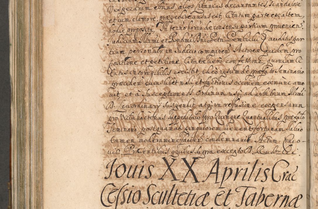 Zdjęcie nr 1141 dla obiektu archiwalnego: Acta actorum, decretorum, sententiarum, erectionum, confirmationum, institutionum, resignationum, constitutionum, provisionum, quietationum, submissionum, protestationum, substitutionum R. D. Petri Gembicki, episcopi Cracoviensis, ducis Severiae in a. D. 1650 et 1651 acticatorum. Volumen V