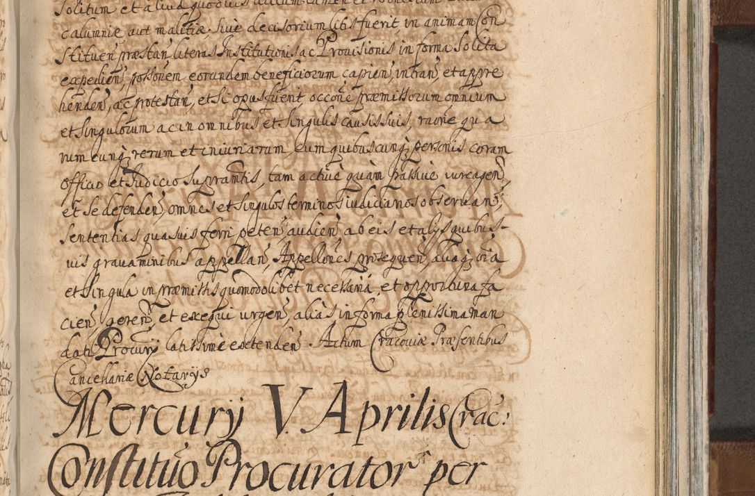 Zdjęcie nr 1136 dla obiektu archiwalnego: Acta actorum, decretorum, sententiarum, erectionum, confirmationum, institutionum, resignationum, constitutionum, provisionum, quietationum, submissionum, protestationum, substitutionum R. D. Petri Gembicki, episcopi Cracoviensis, ducis Severiae in a. D. 1650 et 1651 acticatorum. Volumen V