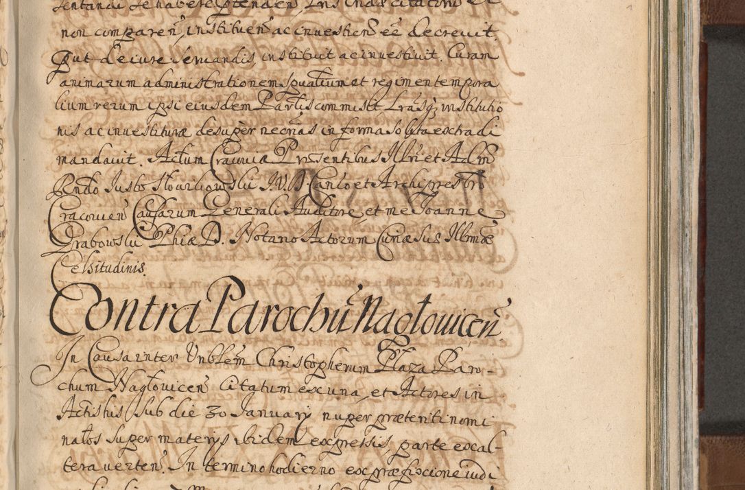 Zdjęcie nr 1134 dla obiektu archiwalnego: Acta actorum, decretorum, sententiarum, erectionum, confirmationum, institutionum, resignationum, constitutionum, provisionum, quietationum, submissionum, protestationum, substitutionum R. D. Petri Gembicki, episcopi Cracoviensis, ducis Severiae in a. D. 1650 et 1651 acticatorum. Volumen V