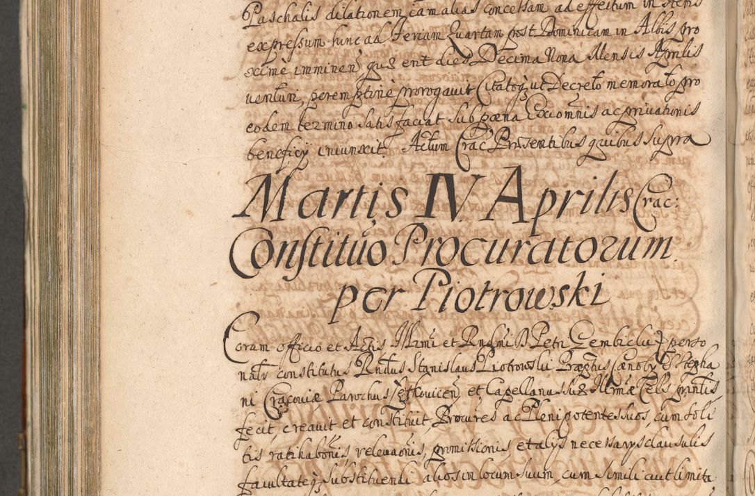 Zdjęcie nr 1133 dla obiektu archiwalnego: Acta actorum, decretorum, sententiarum, erectionum, confirmationum, institutionum, resignationum, constitutionum, provisionum, quietationum, submissionum, protestationum, substitutionum R. D. Petri Gembicki, episcopi Cracoviensis, ducis Severiae in a. D. 1650 et 1651 acticatorum. Volumen V