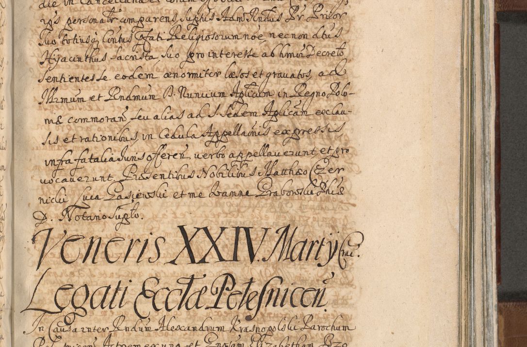 Zdjęcie nr 1124 dla obiektu archiwalnego: Acta actorum, decretorum, sententiarum, erectionum, confirmationum, institutionum, resignationum, constitutionum, provisionum, quietationum, submissionum, protestationum, substitutionum R. D. Petri Gembicki, episcopi Cracoviensis, ducis Severiae in a. D. 1650 et 1651 acticatorum. Volumen V
