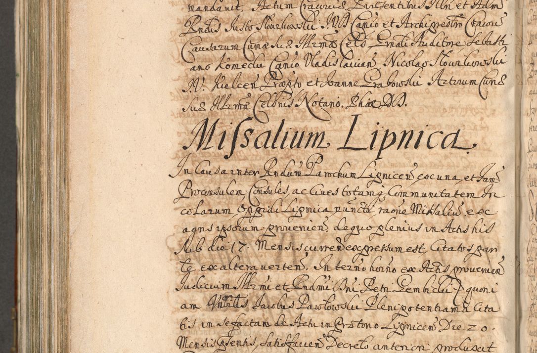 Zdjęcie nr 1123 dla obiektu archiwalnego: Acta actorum, decretorum, sententiarum, erectionum, confirmationum, institutionum, resignationum, constitutionum, provisionum, quietationum, submissionum, protestationum, substitutionum R. D. Petri Gembicki, episcopi Cracoviensis, ducis Severiae in a. D. 1650 et 1651 acticatorum. Volumen V