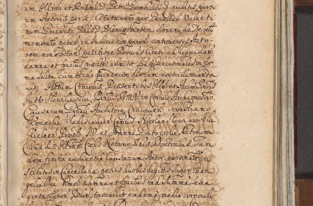 Zdjęcie nr 1118 dla obiektu archiwalnego: Acta actorum, decretorum, sententiarum, erectionum, confirmationum, institutionum, resignationum, constitutionum, provisionum, quietationum, submissionum, protestationum, substitutionum R. D. Petri Gembicki, episcopi Cracoviensis, ducis Severiae in a. D. 1650 et 1651 acticatorum. Volumen V