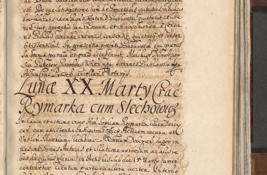 Zdjęcie nr 1114 dla obiektu archiwalnego: Acta actorum, decretorum, sententiarum, erectionum, confirmationum, institutionum, resignationum, constitutionum, provisionum, quietationum, submissionum, protestationum, substitutionum R. D. Petri Gembicki, episcopi Cracoviensis, ducis Severiae in a. D. 1650 et 1651 acticatorum. Volumen V