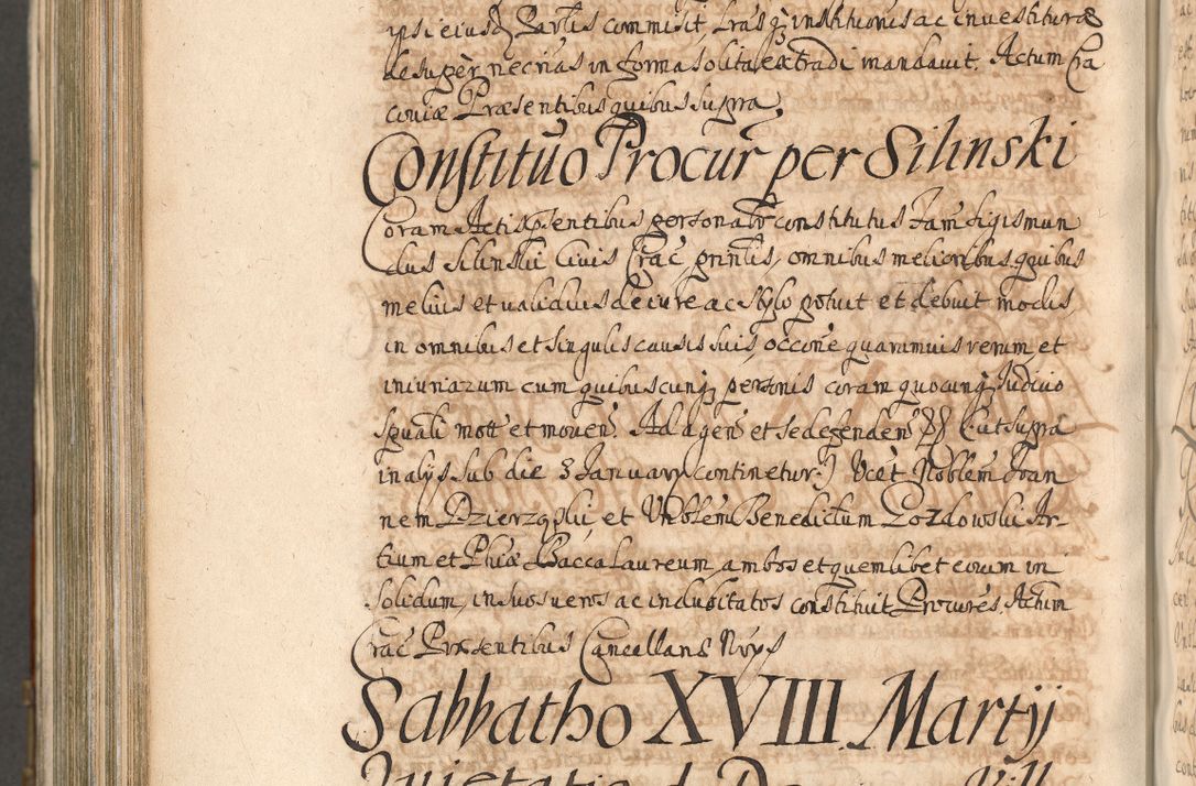 Zdjęcie nr 1111 dla obiektu archiwalnego: Acta actorum, decretorum, sententiarum, erectionum, confirmationum, institutionum, resignationum, constitutionum, provisionum, quietationum, submissionum, protestationum, substitutionum R. D. Petri Gembicki, episcopi Cracoviensis, ducis Severiae in a. D. 1650 et 1651 acticatorum. Volumen V