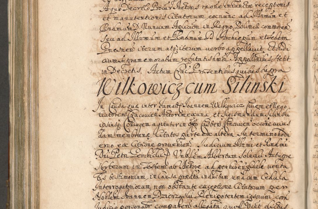 Zdjęcie nr 1109 dla obiektu archiwalnego: Acta actorum, decretorum, sententiarum, erectionum, confirmationum, institutionum, resignationum, constitutionum, provisionum, quietationum, submissionum, protestationum, substitutionum R. D. Petri Gembicki, episcopi Cracoviensis, ducis Severiae in a. D. 1650 et 1651 acticatorum. Volumen V