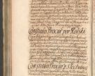 Zdjęcie nr 1097 dla obiektu archiwalnego: Acta actorum, decretorum, sententiarum, erectionum, confirmationum, institutionum, resignationum, constitutionum, provisionum, quietationum, submissionum, protestationum, substitutionum R. D. Petri Gembicki, episcopi Cracoviensis, ducis Severiae in a. D. 1650 et 1651 acticatorum. Volumen V