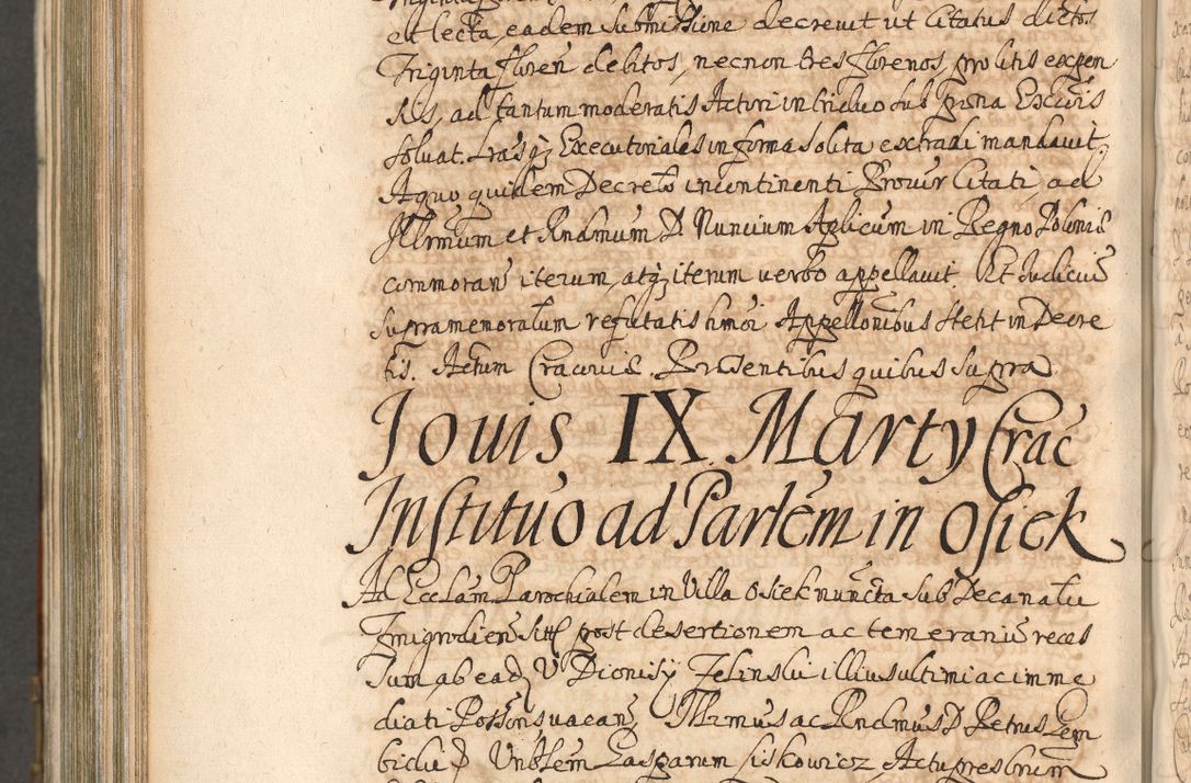 Zdjęcie nr 1091 dla obiektu archiwalnego: Acta actorum, decretorum, sententiarum, erectionum, confirmationum, institutionum, resignationum, constitutionum, provisionum, quietationum, submissionum, protestationum, substitutionum R. D. Petri Gembicki, episcopi Cracoviensis, ducis Severiae in a. D. 1650 et 1651 acticatorum. Volumen V