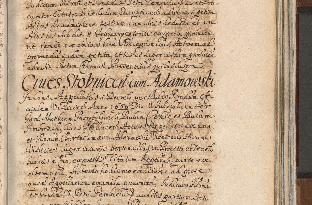Zdjęcie nr 1072 dla obiektu archiwalnego: Acta actorum, decretorum, sententiarum, erectionum, confirmationum, institutionum, resignationum, constitutionum, provisionum, quietationum, submissionum, protestationum, substitutionum R. D. Petri Gembicki, episcopi Cracoviensis, ducis Severiae in a. D. 1650 et 1651 acticatorum. Volumen V