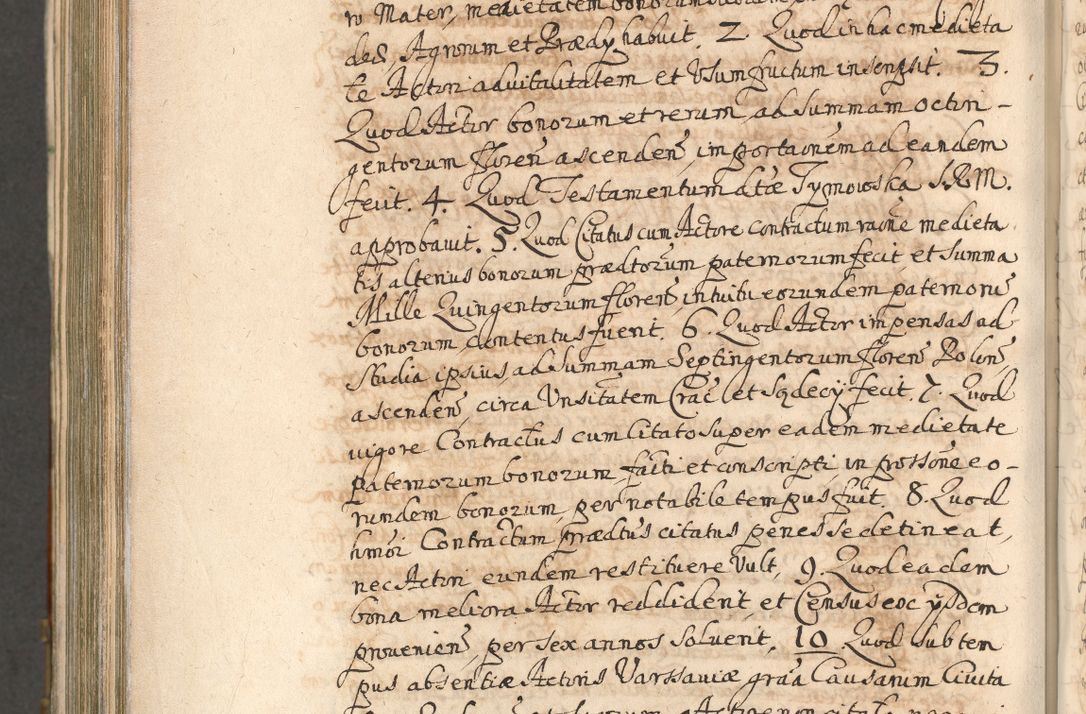 Zdjęcie nr 1065 dla obiektu archiwalnego: Acta actorum, decretorum, sententiarum, erectionum, confirmationum, institutionum, resignationum, constitutionum, provisionum, quietationum, submissionum, protestationum, substitutionum R. D. Petri Gembicki, episcopi Cracoviensis, ducis Severiae in a. D. 1650 et 1651 acticatorum. Volumen V