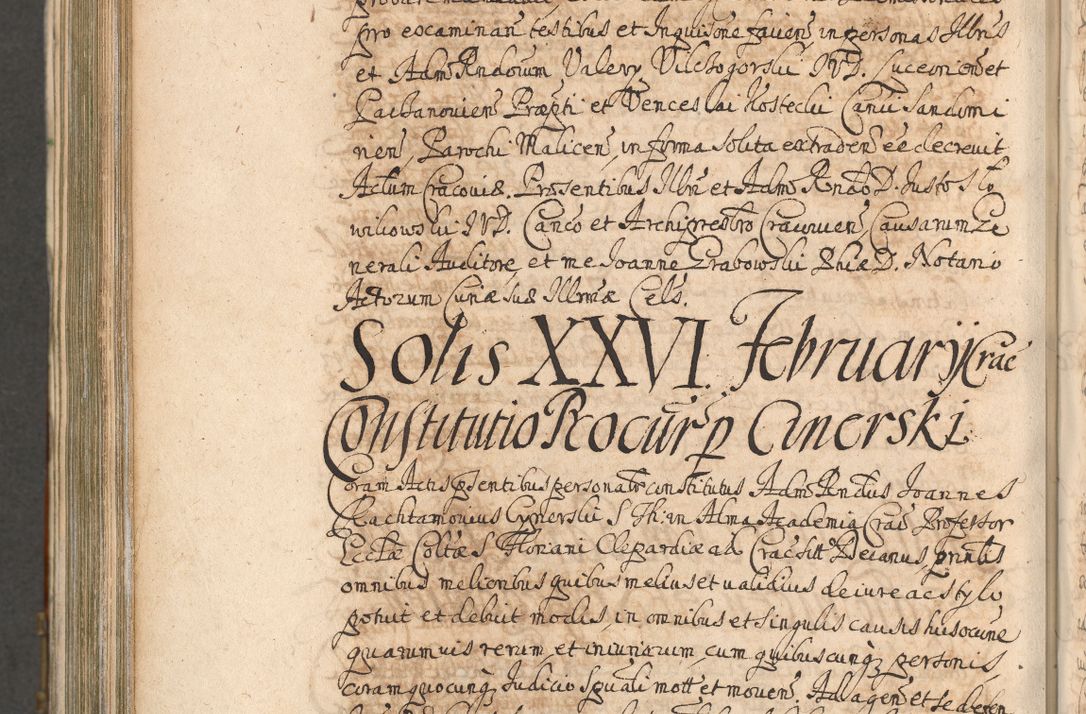 Zdjęcie nr 1059 dla obiektu archiwalnego: Acta actorum, decretorum, sententiarum, erectionum, confirmationum, institutionum, resignationum, constitutionum, provisionum, quietationum, submissionum, protestationum, substitutionum R. D. Petri Gembicki, episcopi Cracoviensis, ducis Severiae in a. D. 1650 et 1651 acticatorum. Volumen V