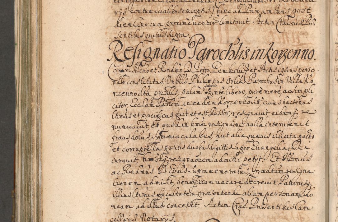 Zdjęcie nr 1055 dla obiektu archiwalnego: Acta actorum, decretorum, sententiarum, erectionum, confirmationum, institutionum, resignationum, constitutionum, provisionum, quietationum, submissionum, protestationum, substitutionum R. D. Petri Gembicki, episcopi Cracoviensis, ducis Severiae in a. D. 1650 et 1651 acticatorum. Volumen V