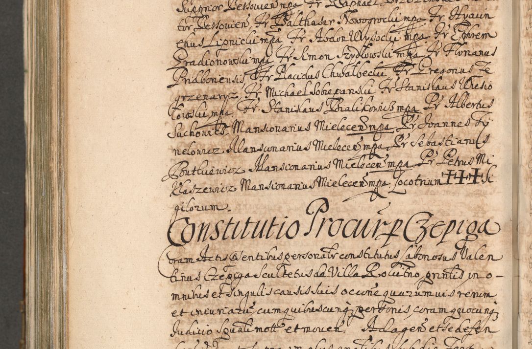 Zdjęcie nr 1051 dla obiektu archiwalnego: Acta actorum, decretorum, sententiarum, erectionum, confirmationum, institutionum, resignationum, constitutionum, provisionum, quietationum, submissionum, protestationum, substitutionum R. D. Petri Gembicki, episcopi Cracoviensis, ducis Severiae in a. D. 1650 et 1651 acticatorum. Volumen V
