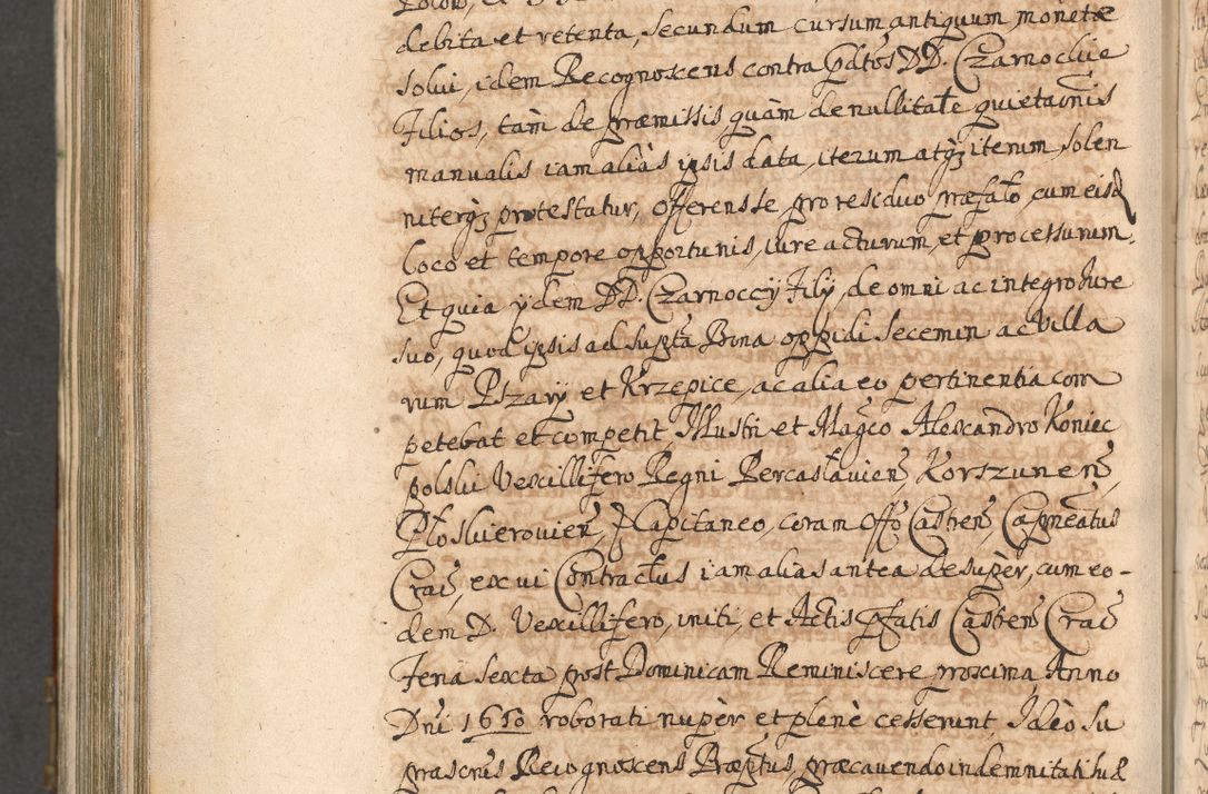 Zdjęcie nr 1037 dla obiektu archiwalnego: Acta actorum, decretorum, sententiarum, erectionum, confirmationum, institutionum, resignationum, constitutionum, provisionum, quietationum, submissionum, protestationum, substitutionum R. D. Petri Gembicki, episcopi Cracoviensis, ducis Severiae in a. D. 1650 et 1651 acticatorum. Volumen V