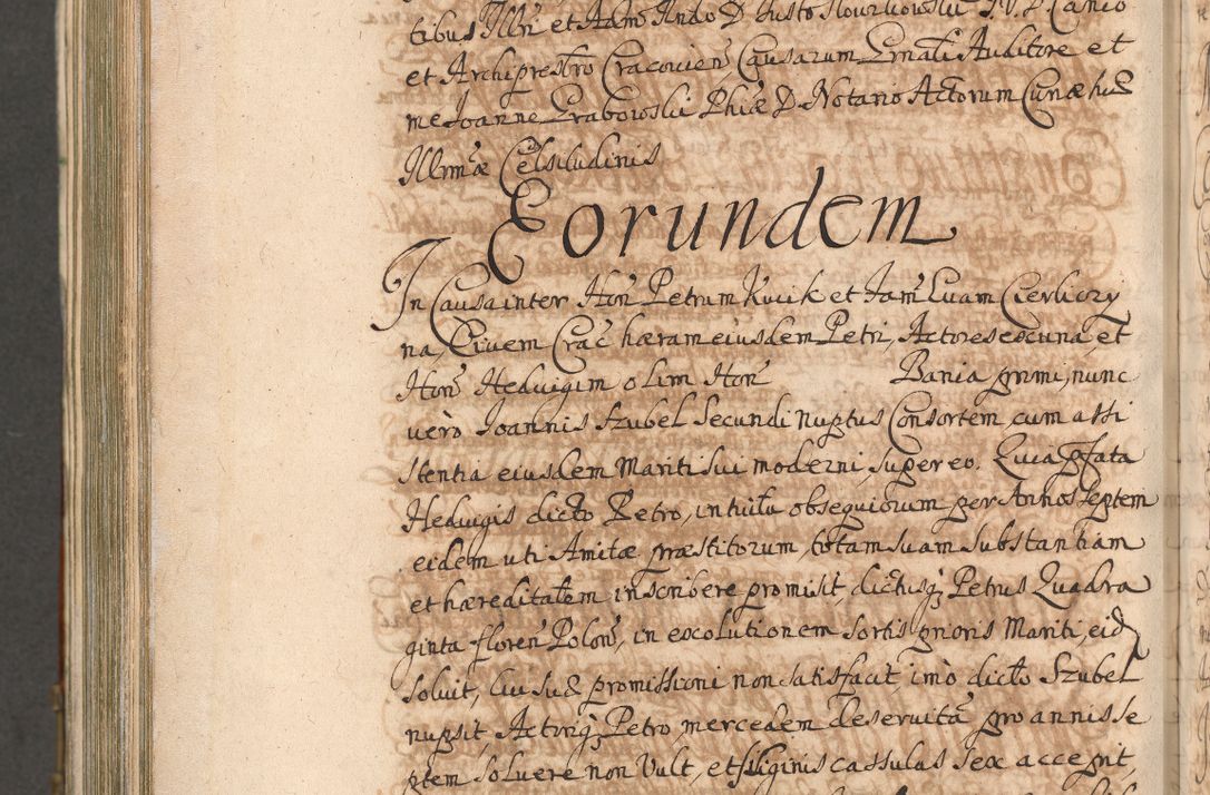 Zdjęcie nr 1033 dla obiektu archiwalnego: Acta actorum, decretorum, sententiarum, erectionum, confirmationum, institutionum, resignationum, constitutionum, provisionum, quietationum, submissionum, protestationum, substitutionum R. D. Petri Gembicki, episcopi Cracoviensis, ducis Severiae in a. D. 1650 et 1651 acticatorum. Volumen V