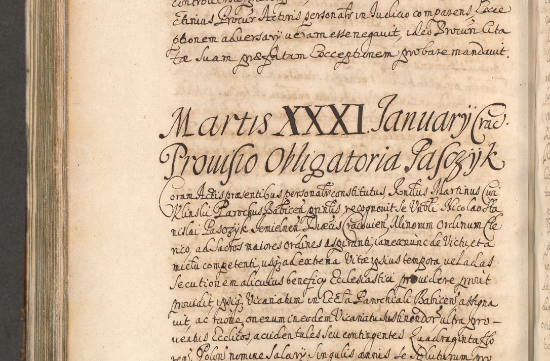 Zdjęcie nr 1025 dla obiektu archiwalnego: Acta actorum, decretorum, sententiarum, erectionum, confirmationum, institutionum, resignationum, constitutionum, provisionum, quietationum, submissionum, protestationum, substitutionum R. D. Petri Gembicki, episcopi Cracoviensis, ducis Severiae in a. D. 1650 et 1651 acticatorum. Volumen V