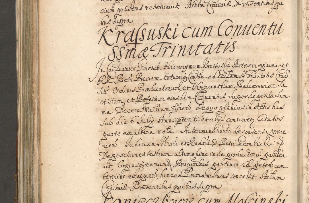 Zdjęcie nr 1021 dla obiektu archiwalnego: Acta actorum, decretorum, sententiarum, erectionum, confirmationum, institutionum, resignationum, constitutionum, provisionum, quietationum, submissionum, protestationum, substitutionum R. D. Petri Gembicki, episcopi Cracoviensis, ducis Severiae in a. D. 1650 et 1651 acticatorum. Volumen V