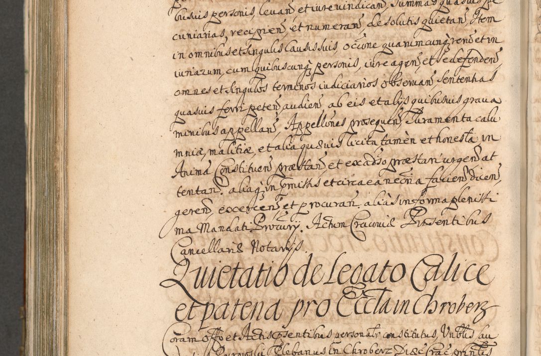Zdjęcie nr 1015 dla obiektu archiwalnego: Acta actorum, decretorum, sententiarum, erectionum, confirmationum, institutionum, resignationum, constitutionum, provisionum, quietationum, submissionum, protestationum, substitutionum R. D. Petri Gembicki, episcopi Cracoviensis, ducis Severiae in a. D. 1650 et 1651 acticatorum. Volumen V