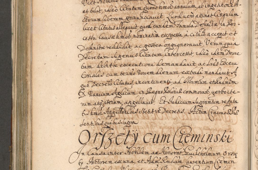 Zdjęcie nr 1013 dla obiektu archiwalnego: Acta actorum, decretorum, sententiarum, erectionum, confirmationum, institutionum, resignationum, constitutionum, provisionum, quietationum, submissionum, protestationum, substitutionum R. D. Petri Gembicki, episcopi Cracoviensis, ducis Severiae in a. D. 1650 et 1651 acticatorum. Volumen V