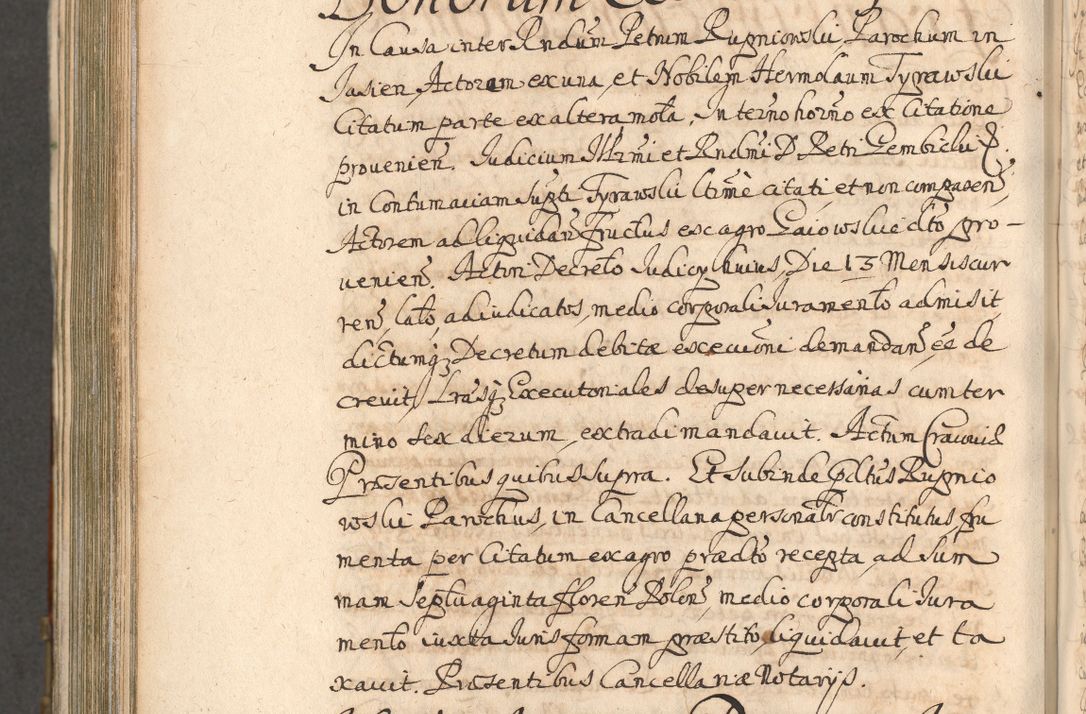 Zdjęcie nr 1011 dla obiektu archiwalnego: Acta actorum, decretorum, sententiarum, erectionum, confirmationum, institutionum, resignationum, constitutionum, provisionum, quietationum, submissionum, protestationum, substitutionum R. D. Petri Gembicki, episcopi Cracoviensis, ducis Severiae in a. D. 1650 et 1651 acticatorum. Volumen V