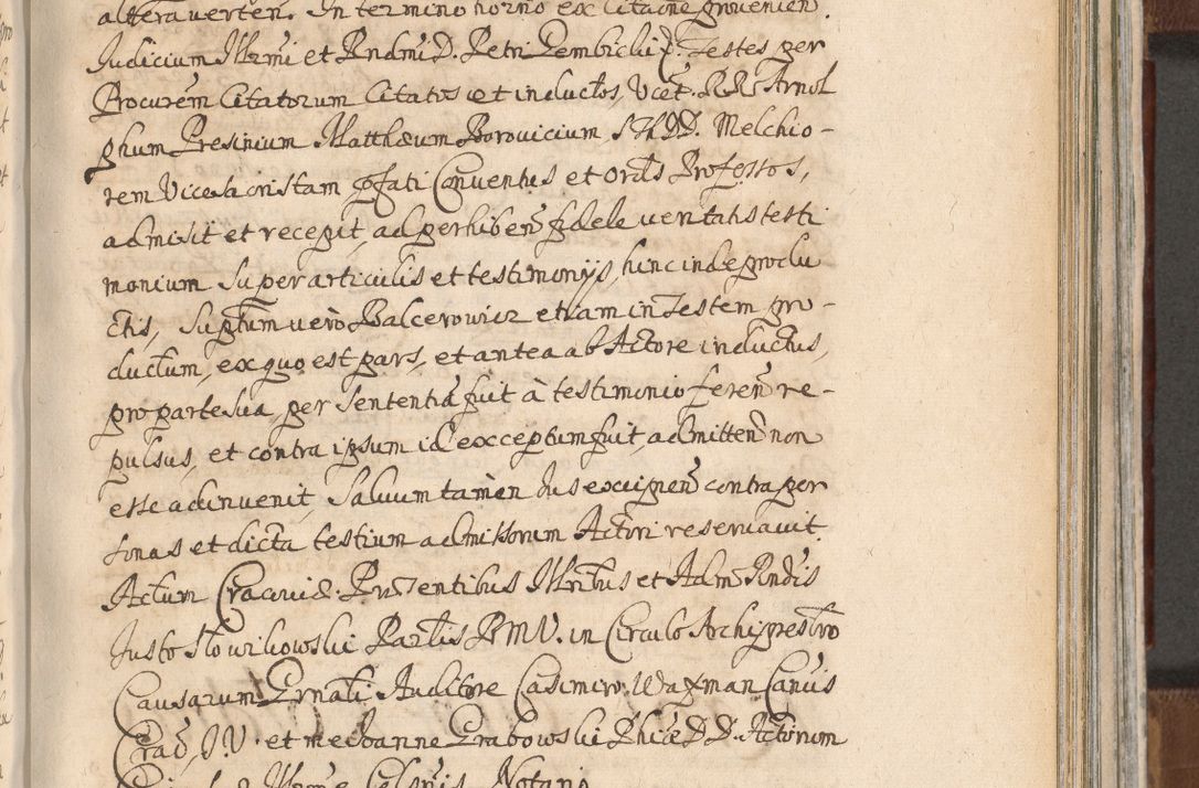 Zdjęcie nr 1010 dla obiektu archiwalnego: Acta actorum, decretorum, sententiarum, erectionum, confirmationum, institutionum, resignationum, constitutionum, provisionum, quietationum, submissionum, protestationum, substitutionum R. D. Petri Gembicki, episcopi Cracoviensis, ducis Severiae in a. D. 1650 et 1651 acticatorum. Volumen V