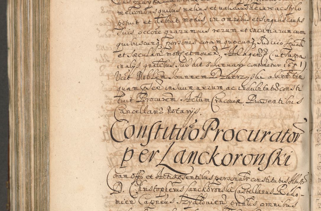 Zdjęcie nr 1404 dla obiektu archiwalnego: Acta actorum, decretorum, sententiarum, erectionum, confirmationum, institutionum, resignationum, constitutionum, provisionum, quietationum, submissionum, protestationum, substitutionum R. D. Petri Gembicki, episcopi Cracoviensis, ducis Severiae in a. D. 1650 et 1651 acticatorum. Volumen V