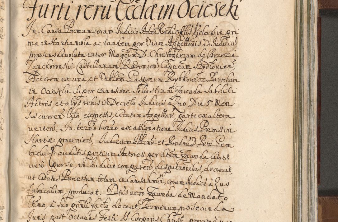 Zdjęcie nr 1210 dla obiektu archiwalnego: Acta actorum, decretorum, sententiarum, erectionum, confirmationum, institutionum, resignationum, constitutionum, provisionum, quietationum, submissionum, protestationum, substitutionum R. D. Petri Gembicki, episcopi Cracoviensis, ducis Severiae in a. D. 1650 et 1651 acticatorum. Volumen V