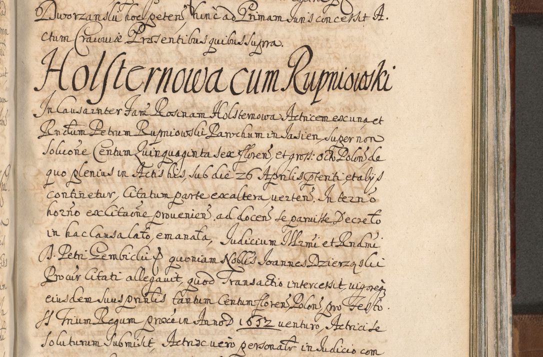 Zdjęcie nr 1208 dla obiektu archiwalnego: Acta actorum, decretorum, sententiarum, erectionum, confirmationum, institutionum, resignationum, constitutionum, provisionum, quietationum, submissionum, protestationum, substitutionum R. D. Petri Gembicki, episcopi Cracoviensis, ducis Severiae in a. D. 1650 et 1651 acticatorum. Volumen V